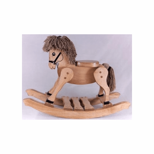 Childrens Hand Crafted Early American Hardwood Rocking Horse