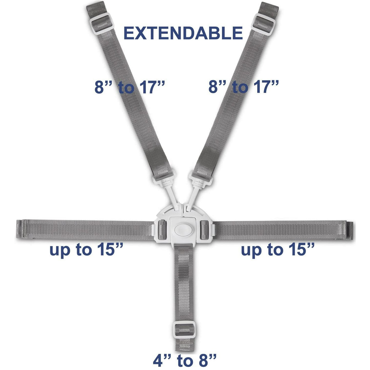 Todays Kids High Chair Straps, Compatible with Graco Highchairs, Replacement Harness Straps for most 5 Point High Chairs, Replacement High Chair Belt