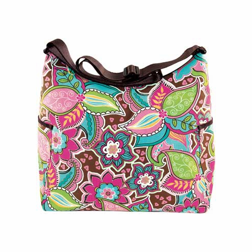 Pink Floral Bouquet Hobo Baby Diaper Bag