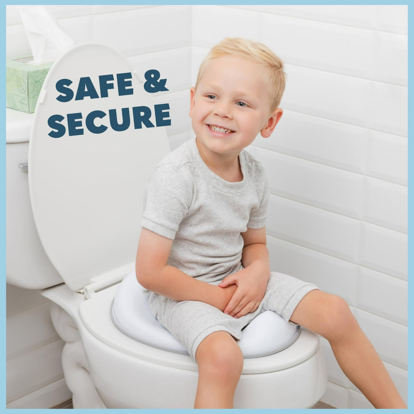 Todays Kids Toddler Potty Training Seat - Toddler Toilet Seat Attachment for Boys & Girls w/Splash Guard Non-Slip Grip for Secure Fit, Fits Standard Round & Oval Toilets, Storage Hook Included, White