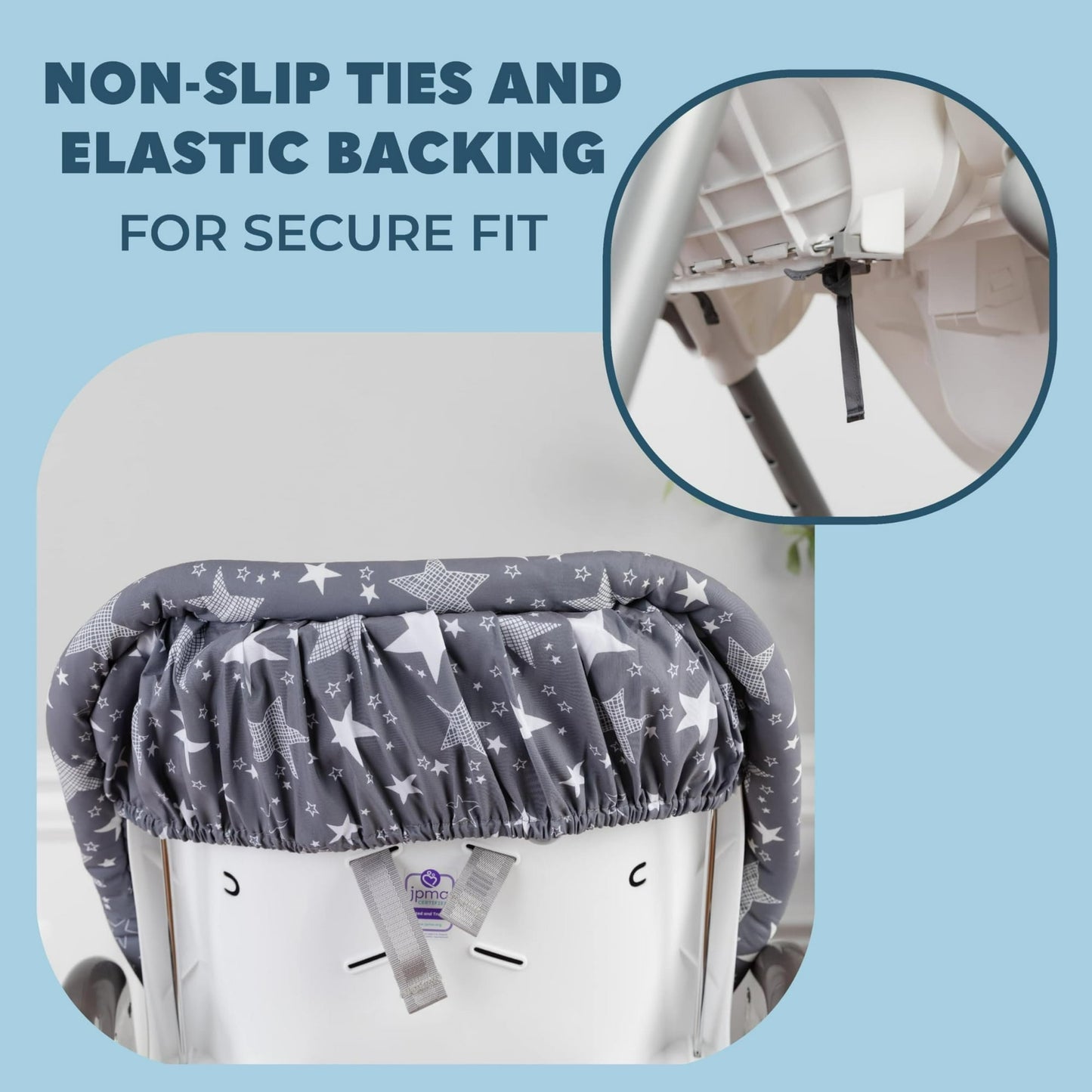 Todays Kids High Chair Pad - High Chair Cushion, High Chair Covers for Baby, Padded High Chair Insert w/Elastic Back