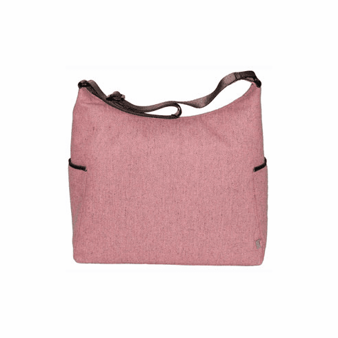 Pink Herringbone Hobo Baby Diaper Bag