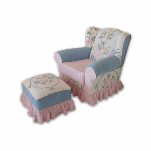 Chenille Adult Nursery Glider