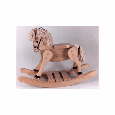 Childrens Hand Crafted Cherry Hardwood Rocking Horse