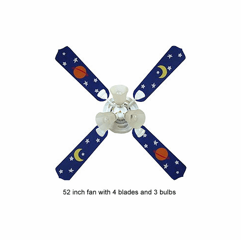 Outer Space Kids Ceiling Fan with Lights