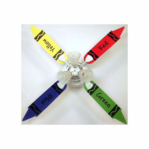 Crayon Baby Nursery Ceiling Fan with Lights