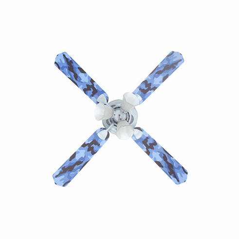 Blue Camouflage Boys Ceiling Fan with Lights
