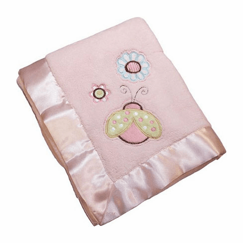In My Garden Coral Fleece Baby Blanket