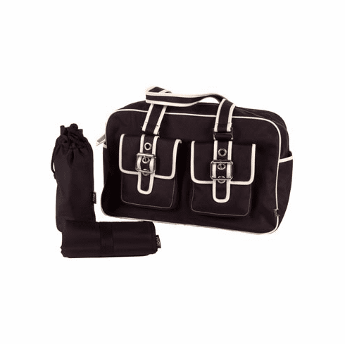 Black Eyelet Carry All Baby Diaper Bag