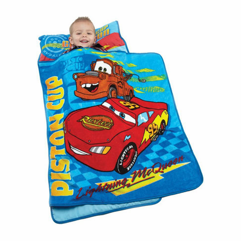 Disney Cars Toddler Nap Mat with Coral Fleece Blanket