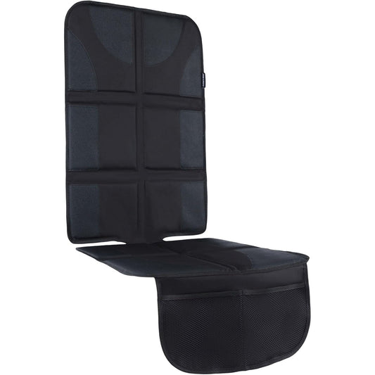 Todays Kids Car Seat Protector for Child Car Seat - Waterproof Car Seat Protector with Thick Padding, Seat Protector Under Baby Car Seat with 2 Pockets - Universal Car Seat Pad & Car Seat Mat - Black