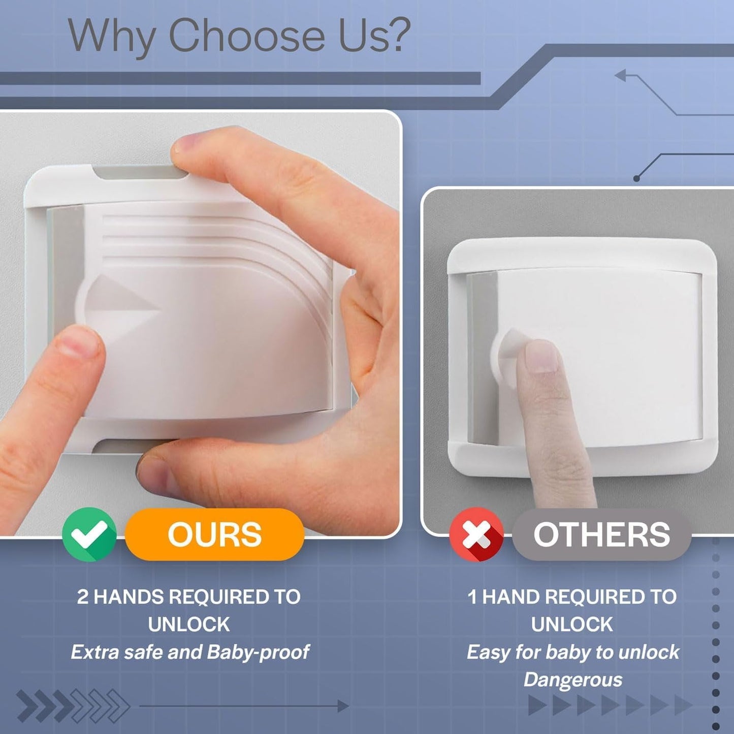 Todays Kids Sliding Glass Door Lock 2 Pack - Child Proof Lock for Sliding Door, Easy to Install Sliding Window Lock - Strong Adhesive Sliding Door Security Lock, Window Locks & Sliding Door Lock