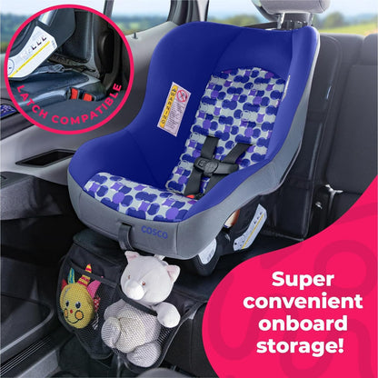 Todays Kids Car Seat Protector for Child Car Seat - Waterproof Car Seat Protector with Thick Padding, Seat Protector Under Baby Car Seat with 2 Pockets - Universal Car Seat Pad & Car Seat Mat - Black