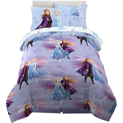 Franco Kids Bedding Super Soft Comforter and Sheet Set with Sham, 5 Piece Twin Size, Disney Frozen 2, Microber
