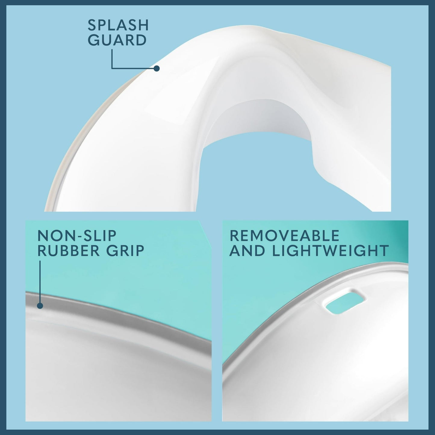 Todays Kids Toddler Potty Training Seat - Toddler Toilet Seat Attachment for Boys & Girls w/Splash Guard Non-Slip Grip for Secure Fit, Fits Standard Round & Oval Toilets, Storage Hook Included, White