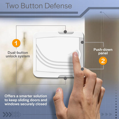 Todays Kids Sliding Glass Door Lock 2 Pack - Child Proof Lock for Sliding Door, Easy to Install Sliding Window Lock - Strong Adhesive Sliding Door Security Lock, Window Locks & Sliding Door Lock