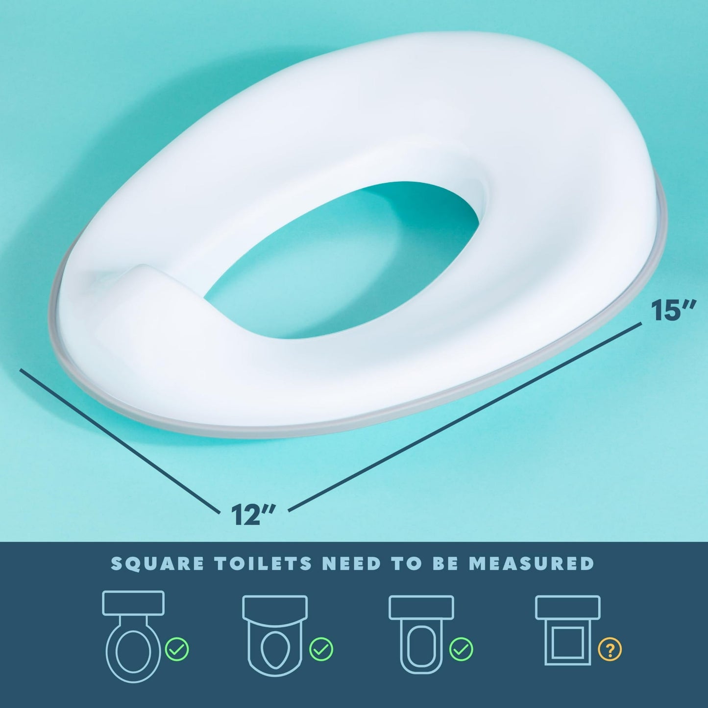 Todays Kids Toddler Potty Training Seat - Toddler Toilet Seat Attachment for Boys & Girls w/Splash Guard Non-Slip Grip for Secure Fit, Fits Standard Round & Oval Toilets, Storage Hook Included, White